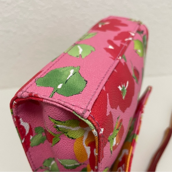 Dooney & Bourke 🌸 Pink Floral, Letter Carrier Leather Crossbody bag 🌸 - Picture 11 of 16